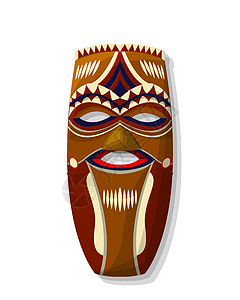 棕色面具非洲木马斯设计图片