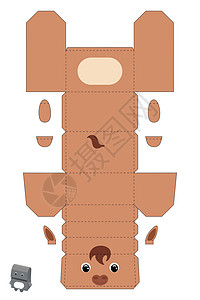 马努切派对礼品盒马设计用于糖果小礼物面包店 包模板伟大的设计适用于任何目的生日迎婴派对 矢量股票图设计图片