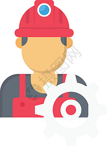工人阶级建设者齿轮工程工作工业男人服务网络插图员工设计图片