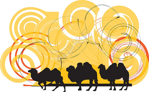 迪拜骆驼它制作图案骆驼旅行跑步野生动物沙漠动物旅游插图生活单峰荒野设计图片