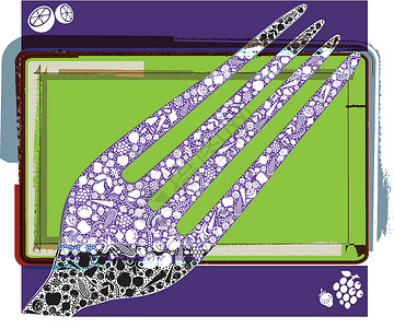 货叉设计叉子菜单橙子柠檬食物营养插图浆果水果厨师图片