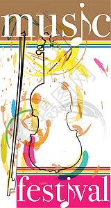 音乐节大提琴音乐节 它制作图案矢量沉思作曲家训练乐器绘画谐振脖子草图节日低音设计图片