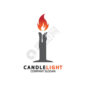 烛光设计素材蜡烛灯图标标志设计矢量模板假期灯芯卡片收藏持有者石蜡艺术芳香蜡烛生日设计图片
