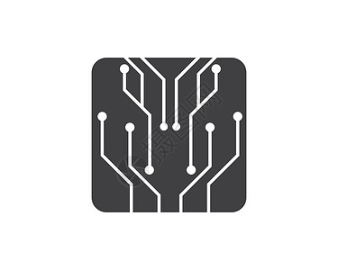 半导体图标电路板线 cpu 芯片图标标志插图 vecto母板显卡处理器技术控制器记忆计算打印半导体内存设计图片