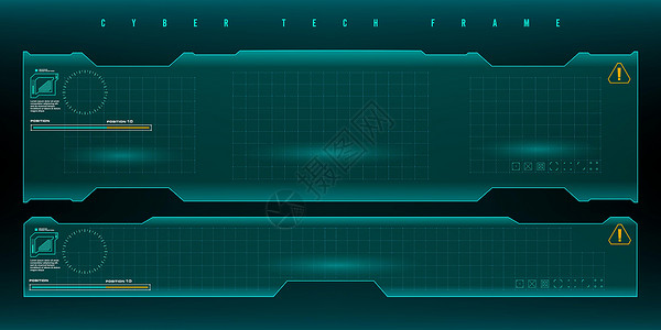 游戏界面设计HUD 网络技术框架 未来派虚拟屏幕框架创新界面数据圆圈测试控制板雷达设计蓝色图标设计图片