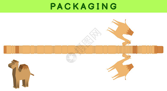 切萨皮克派对礼品盒模切骆驼设计 适合糖果小礼物面包店 包模板伟大的设计用于任何目的生日婴儿淋浴 spinata 矢量股票图假期贮存胶水盒设计图片