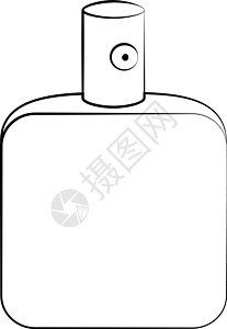 香水图标单元素香水 绘制黑白插图设计图片