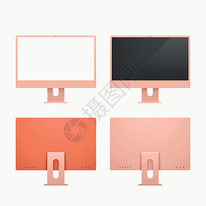 se 中的现代橙色台式计算机背景图片