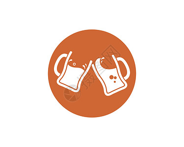围嘴啤酒标志图标矢量插图设计木头工艺啤酒花小麦饮料干杯线路派对啤酒厂粮食设计图片