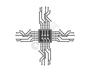 显卡图标电路板线 cpu 芯片图标标志插图 vecto打印芯片组数据内存记忆硬件计算电气半导体木板设计图片