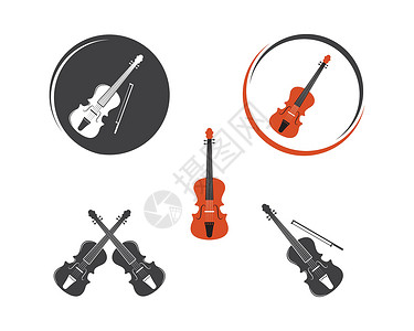 大提琴小提琴图标矢量图设计岩石吉他旋律低音乐器细绳音乐乐队电吉他艺术设计图片