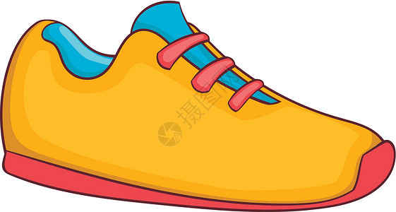 运动鞋跑步博客闲暇卡通片运动训练皮革鞋带健身房插图高清图片