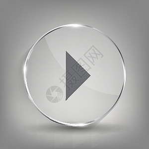 玻璃质地玻璃按钮媒体图标 它制作图案矢量插图记录音乐收藏圆形玩家体积技术网络工业设计图片