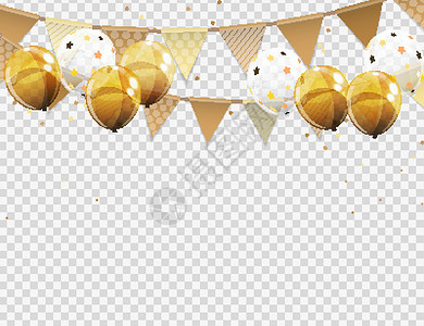 在透明背景上隔离空白页的彩色光泽氦气球组 它制作图案矢量空气细绳飞行礼物周年纪念日假期派对插图团体设计图片