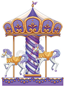 马塞洛紫色的旋转木马设计图片