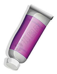 药用牙膏紫色浴缸的俯视图设计图片