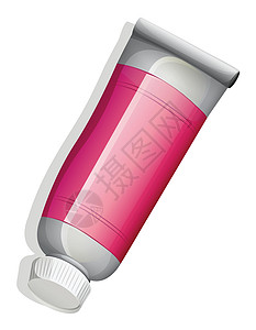 药膏药盆俯视图凝胶药品洗剂牙膏白色粉色包装鸟眼天线管子设计图片