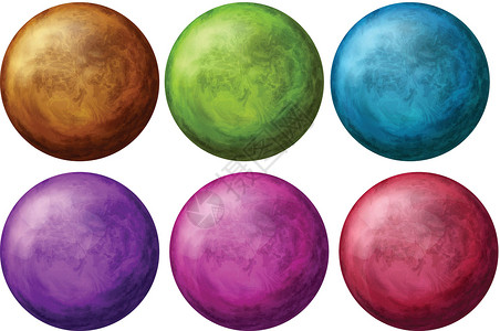 六彩球戏法蓝色红色薰衣草球赛卵形球形紫色近球形绘画图片