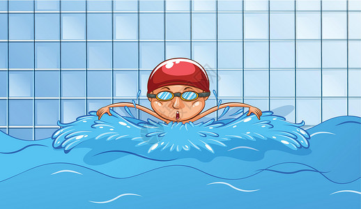 泳帽游泳运动卡通片锻炼训练水池竞赛练习游泳池运动员风镜设计图片