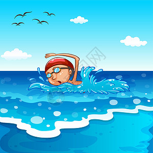 游泳乐趣游泳锻炼练习活动假期赛车运动海洋男人游泳者娱乐设计图片