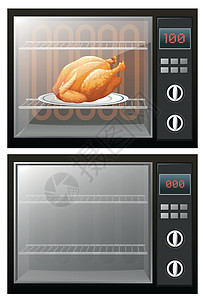 烤春鸡电子烤箱烤鸡设计图片