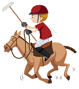 骑马游戏骑马的马球运动员设计图片