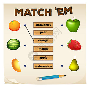 芒果抹茶布丁图片与新鲜水果的配对游戏设计图片