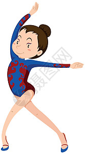 裤袜做体操自由体操的女孩设计图片