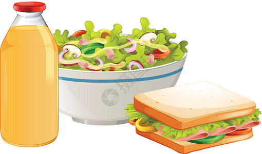 沙拉三明治健康的三明治和萨拉设计图片