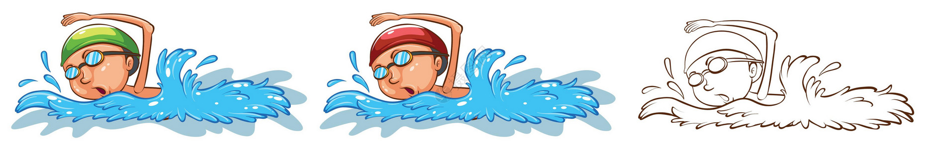 核桃图片薄皮核桃图片男子 swimmin 的涂鸦字符设计图片