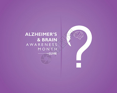 世界阿尔茨海默病曰月观察到的阿尔茨海默病和大脑意识月的病媒说明海报紫色诊断插图全世界横幅国家心理学记忆预防设计图片