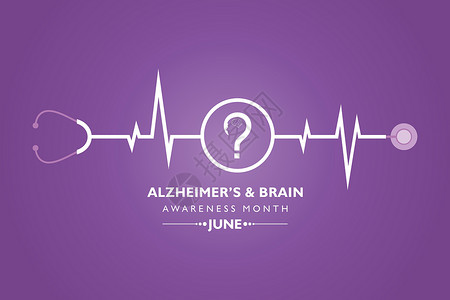6到12个月月观察到的阿尔茨海默病和大脑意识月的病媒说明国家插图全世界丝带心理学损失横幅预防记忆活动设计图片