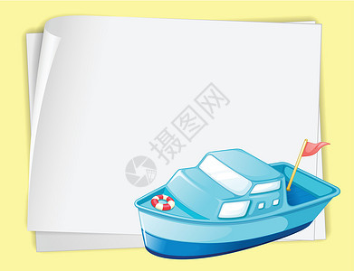 凭什么船和纸卡片边界阴影叶子玩具储蓄者草图浴缸海报框架设计图片