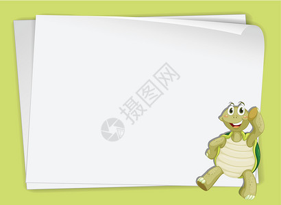 明信片背面模板海龟乌龟艺术叶子标签床单框架邀请函海报爬虫卡通片设计图片