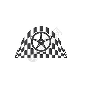 棋盘图标automotif 插图 vecto 的赛车旗帜图标力量棋盘标识运动维修汽车速度车速字体胜利设计图片
