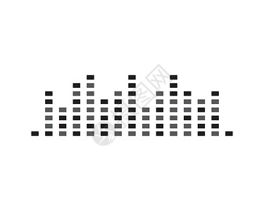酒吧墙纸声波矢量图标插图设计酒吧频率派对俱乐部波形音乐收音机录音机均衡器体积设计图片