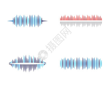 声波矢量 ico玩家技术光谱均衡器收音机派对海浪频率波形工作室图片