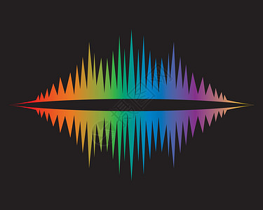 声波矢量图标插图设计收音机技术脉冲体积展示嗓音海浪音乐光谱玩家图片