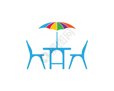 它制作图案桌椅符号椅子餐厅用餐座位商业塑料小酒馆插图咖啡店圆形图片