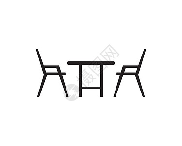 用餐图标它制作图案桌椅符号椅子咖啡店餐厅小酒馆家具白色插图圆形瓶子用餐设计图片