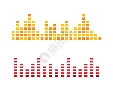 声波矢量图标插图设计均衡器光谱俱乐部海浪艺术技术脉冲歌曲频率嗓音图片