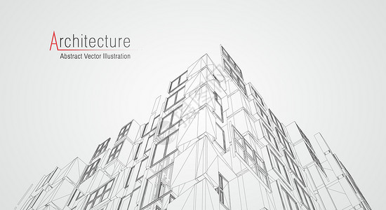 云南昆大丽现代建筑线框 城市线框的概念 建筑CAD绘图的线框建筑插图房子标识工程设计计算机商业摩天大楼框架草稿地面设计图片
