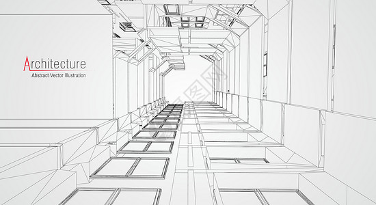 现代建筑线框 城市线框的概念 建筑CAD绘图的线框建筑插图建筑学标识设计师摩天大楼景观商业蓝图房子计算机地面背景图片