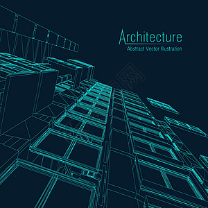 建筑线背景 建筑施工素描矢量摘要 现代城市 3d 项目 技术几何网格 电线蓝图房子 数字架构师创新线框测量设施计算机打印工程建筑设计图片