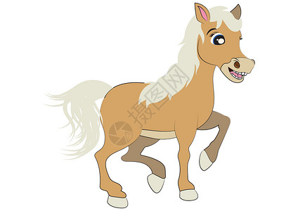马光远卡通马 美丽的浅棕色马设计图片