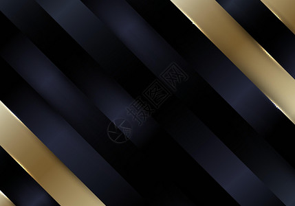 斜条纹素材抽象的黑色和金色斜条纹背景和质感奢华风格设计图片