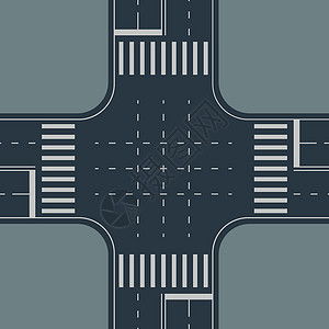 交通路口灰色 bac 十字路口的顶视图设计图片