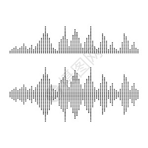 激光打标音频技术音乐声波矢量 ico插图旋律歌曲电子信号波形曲线脉冲体积振动设计图片