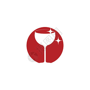 葡萄酒标志模板矢量符号标识红色杯子假期瓶子酒厂菜单酒精酒吧酒杯图片