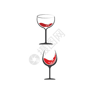 葡萄酒标志模板矢量符号菜单酒厂食物白色杯子假期玻璃瓶子餐厅酒杯背景图片